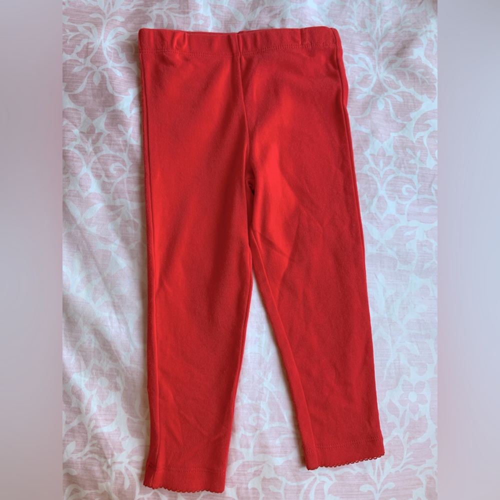 Little lady(bug) red pants, girl size 18 months